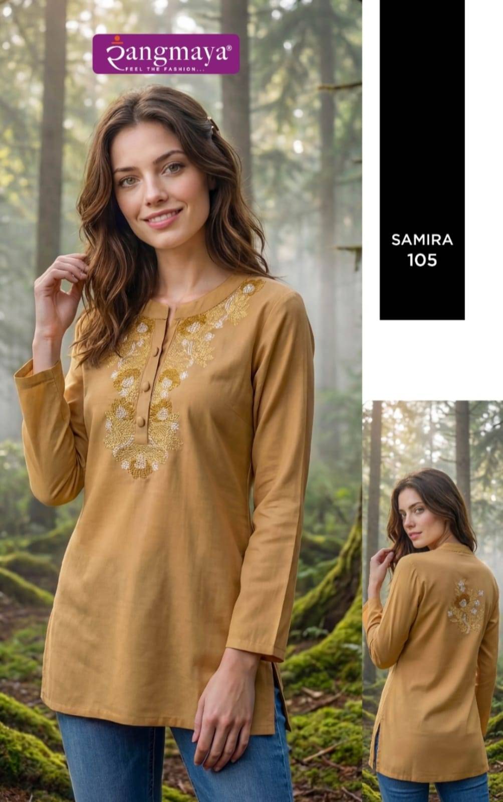 Samira By Fashid 101 To 106 Series Designer Ethnic Wear Collection Rayon Tops At Wholesale Price